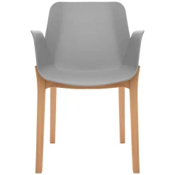 FAUTEUIL PIED BOIS GRIS ALBY