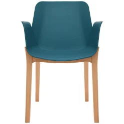 FAUTEUIL PIED BOIS NAVY ALBY