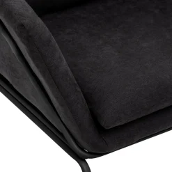 FAUTEUIL PIED NOIR CHET GRIS FONCE