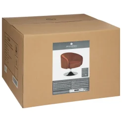 FAUTEUIL PIVOTANT VELOURS EDITH AMBRE