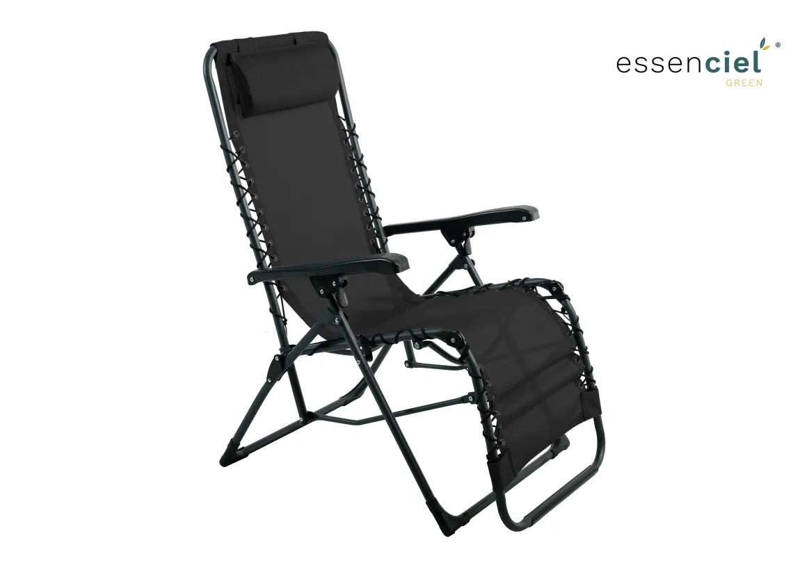 FAUTEUIL RELAX MARBELLA TEXALINE GRAPHITE ACIER