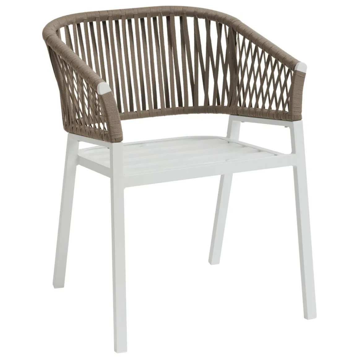 FAUTEUIL REPAS ORIENGO TAUPE BLANC