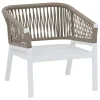 FAUTEUIL SALON ORIENGO TAUPE BLANC