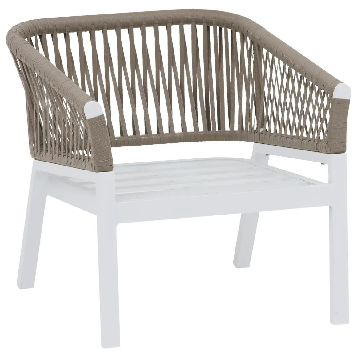 FAUTEUIL SALON ORIENGO TAUPE BLANC