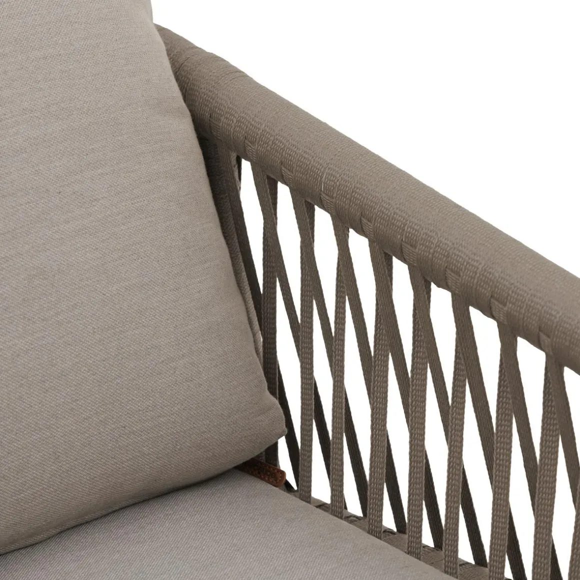 FAUTEUIL SALON ORIENGO TAUPE BLANC