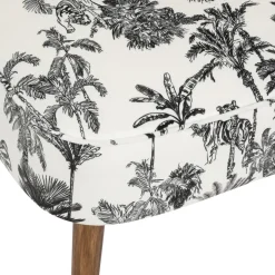 FAUTEUIL VELOURS CHIARA NOIR BLANC