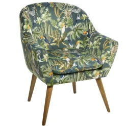 FAUTEUIL VELOURS JUNGLE SANGO
