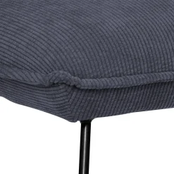 FAUTEUIL VELOURS MOANA GRIS