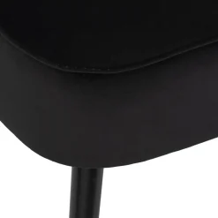 FAUTEUIL VELOURS PIED DORE NAOVA NOIR