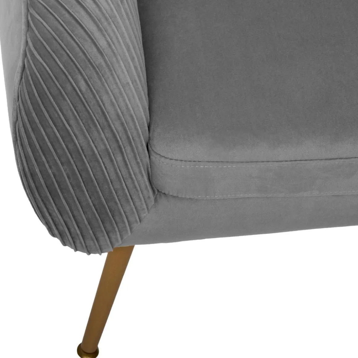 FAUTEUIL VELOURS SOLARO GRIS