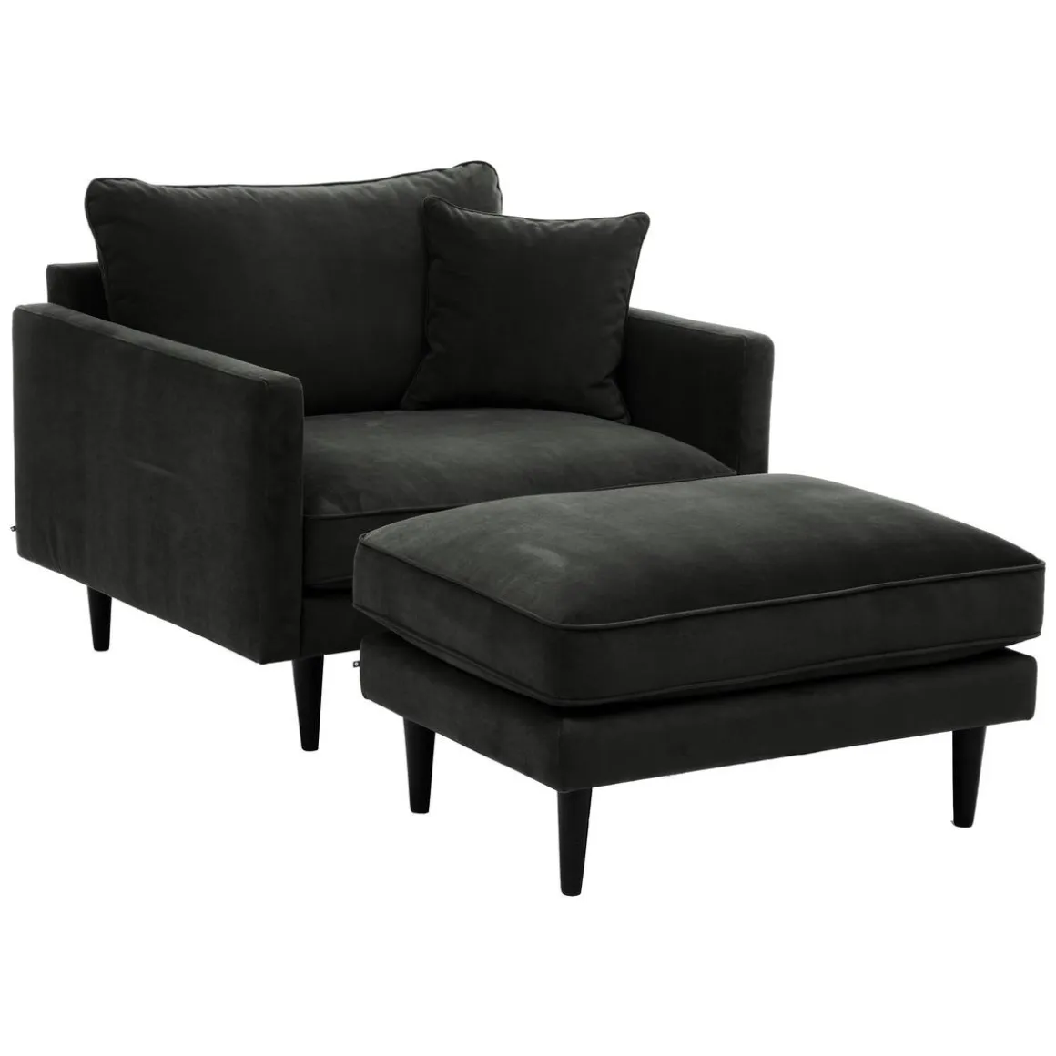 FAUTEUIL XL VELOURS CANDICE KAKI