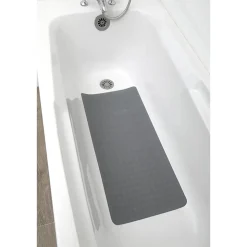 FOND BAIGNOIRE CAOUTCHOUC NATUREL 34X74CM GRIS FONCE