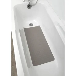 FOND DE BAIGNOIRE CAOUTCHOUC NATUREL 34X74CM TAUPE