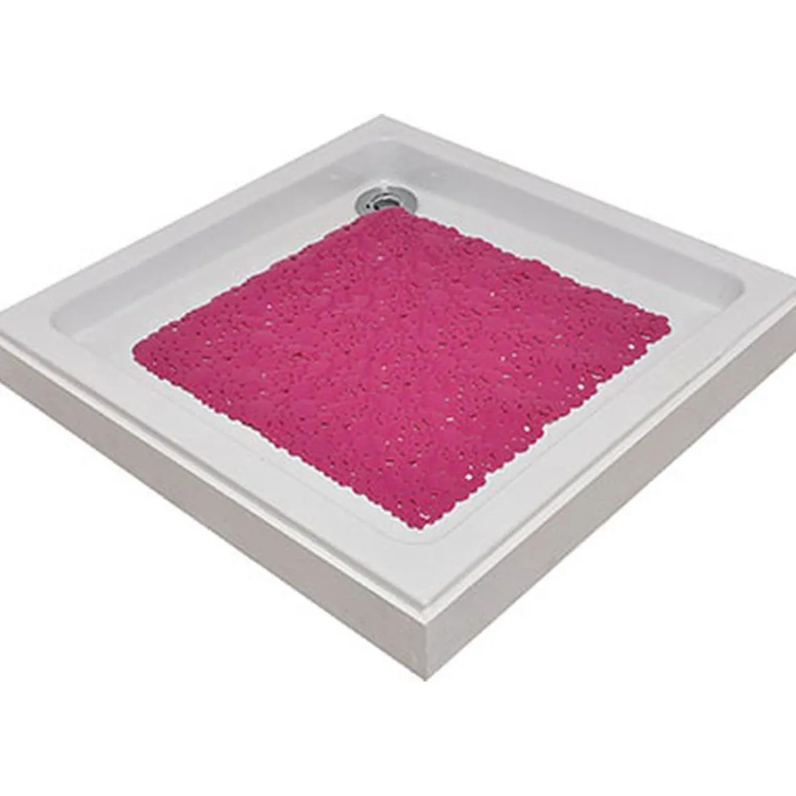 FOND DE DOUCHE 50X50CM BULLES FUCHSIA