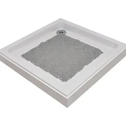 FOND DE DOUCHE 50X50CM BULLES GRIS PERLE
