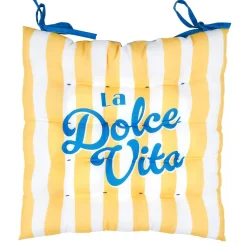 GALETTE DE CHAISE DEPERLANT DOLCE VITA 40X40CM