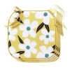 4 GALETTES 38X38X1.8CM MICROFIBRE IMPRIMEE DARCY JAUNE