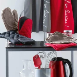 GANT 30X18CM COTON SILICONE CUISTOT ROUGE