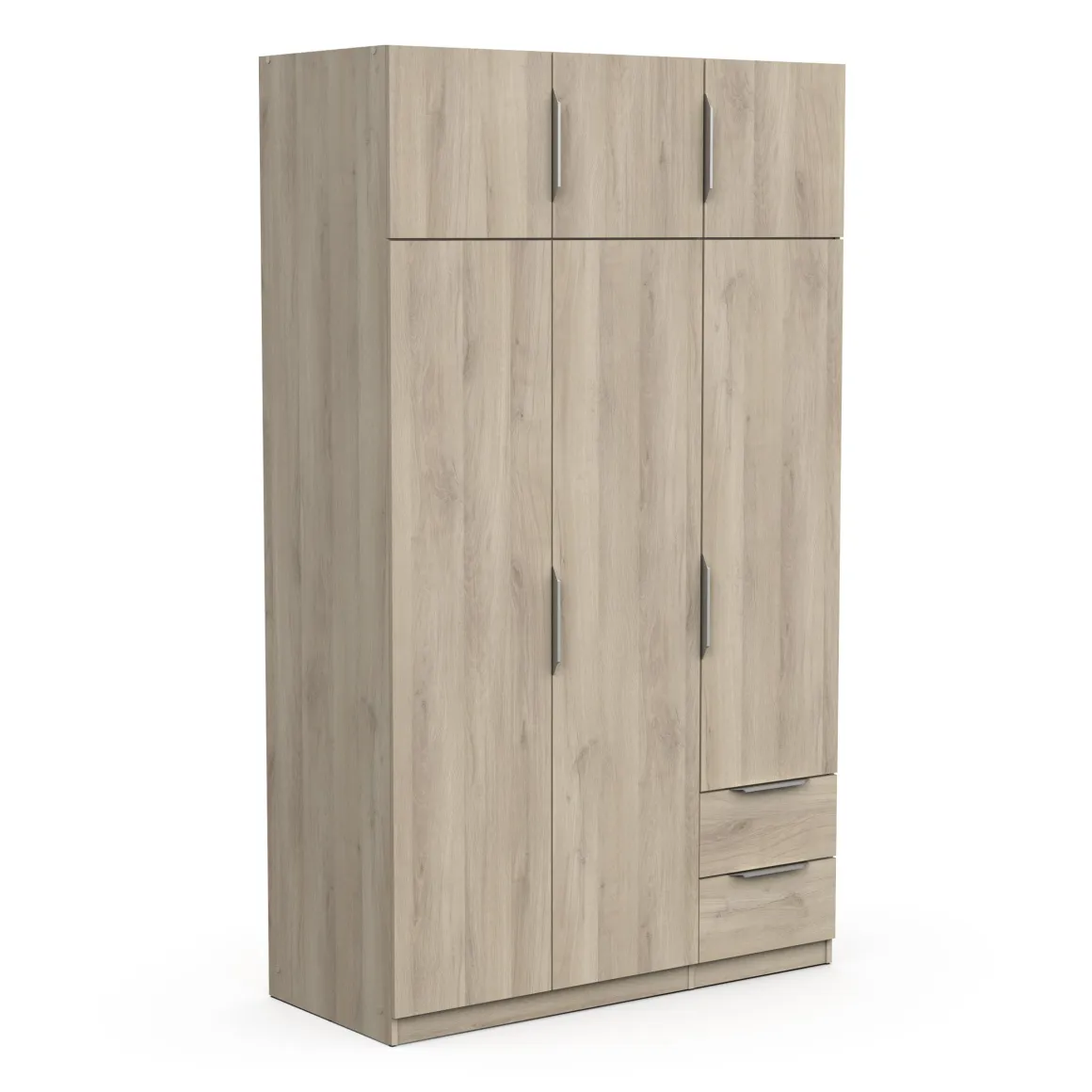 GHOST ARMOIRE 6 PORTES 2 TIROIRS CHENE