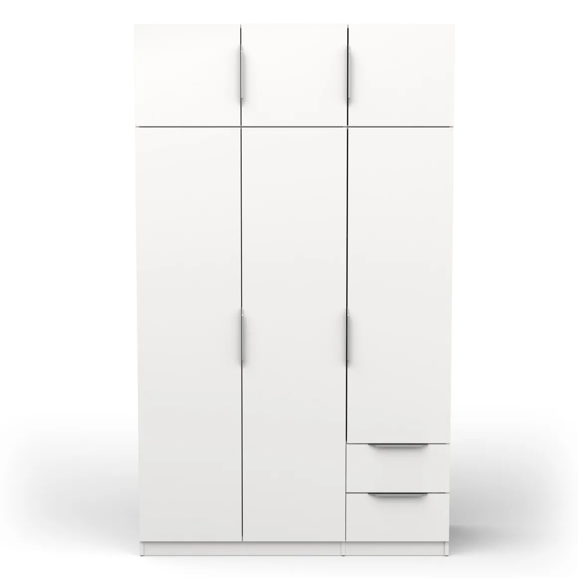 GHOST ARMOIRE 6 PORTES 2 TIROIRS BLANC MAT