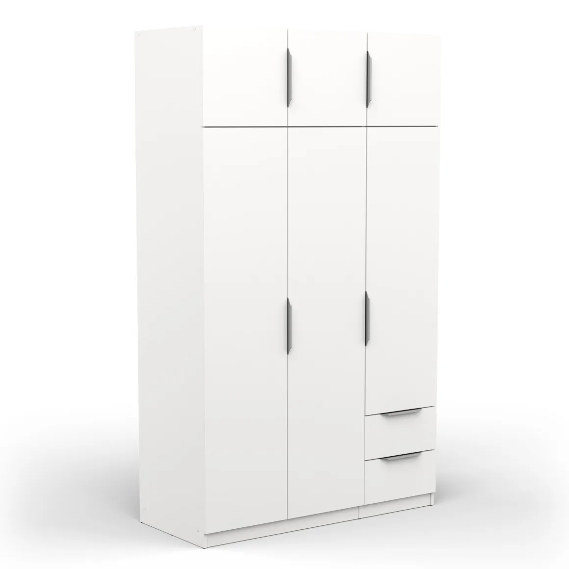 GHOST ARMOIRE 6 PORTES 2 TIROIRS BLANC MAT