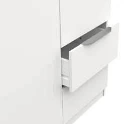GHOST ARMOIRE 6 PORTES 2 TIROIRS BLANC MAT