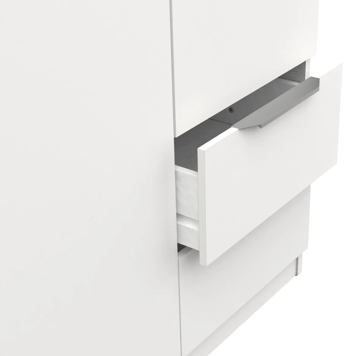 GHOST ARMOIRE 6 PORTES 2 TIROIRS BLANC MAT