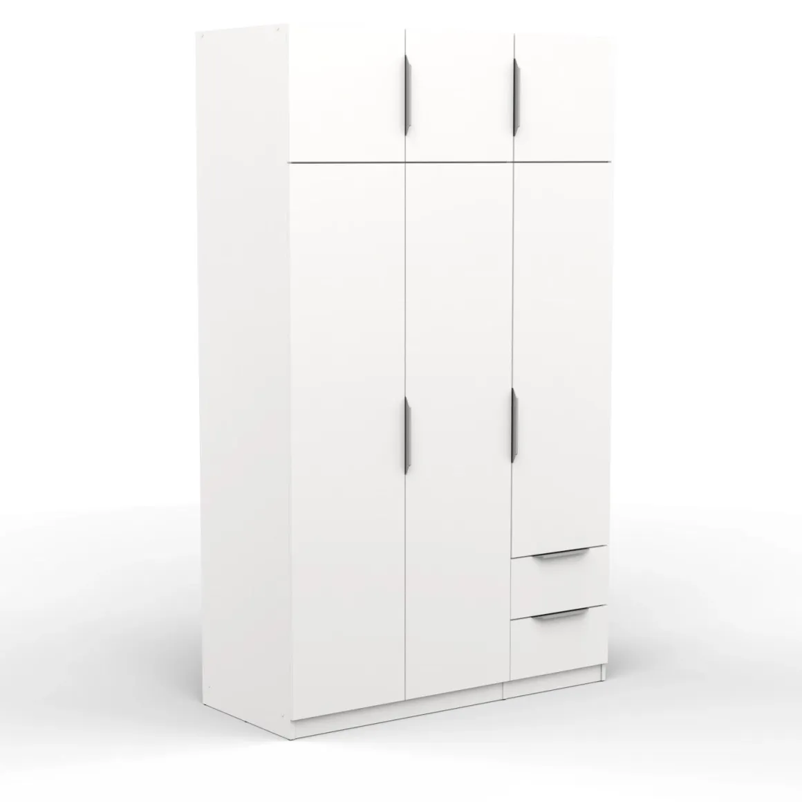 GHOST ARMOIRE 6 PORTES 2 TIROIRS BLANC MAT