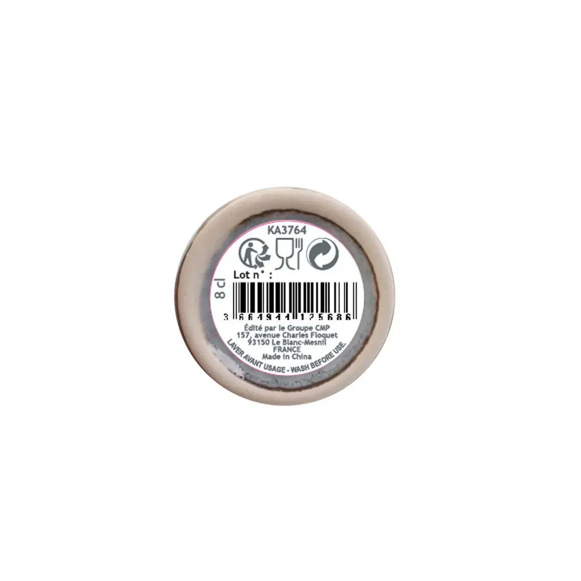 GOBELET EXPRESSO 10CL AU GRES DU TEMPS GRIS