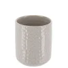 GOBELET GRES LAQUE FACON ECAILLE BEIGE