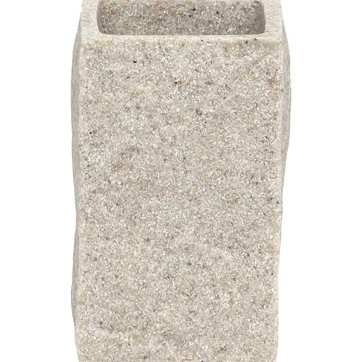 GOBELET POLYRESINE CARRE EFFET PIERRE NATUREL