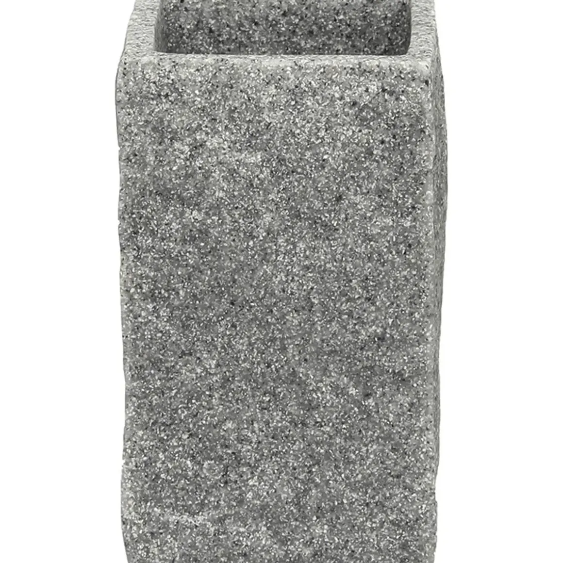 GOBELET POLYRESINE CARRE EFFET PIERRE GRIS