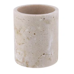 GOBELET POLYRESINE FACON TRAVERTIN NATUREL