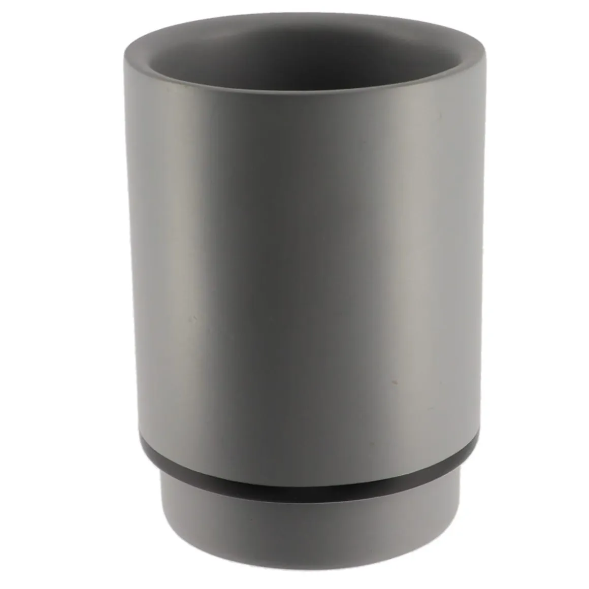 GOBELET POLYRESINE ROND GRIS NOIR