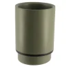 GOBELET POLYRESINE ROND KAKI NOIR