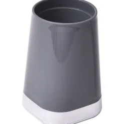 GOBELET ROND BASE CARREE CHROMEE GRIS
