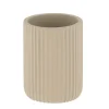 GOBELET STRIE ARRONDI POLYRESINE TAUPE