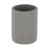 GOBELET STRIE ARRONDI POLYRESINE GRIS