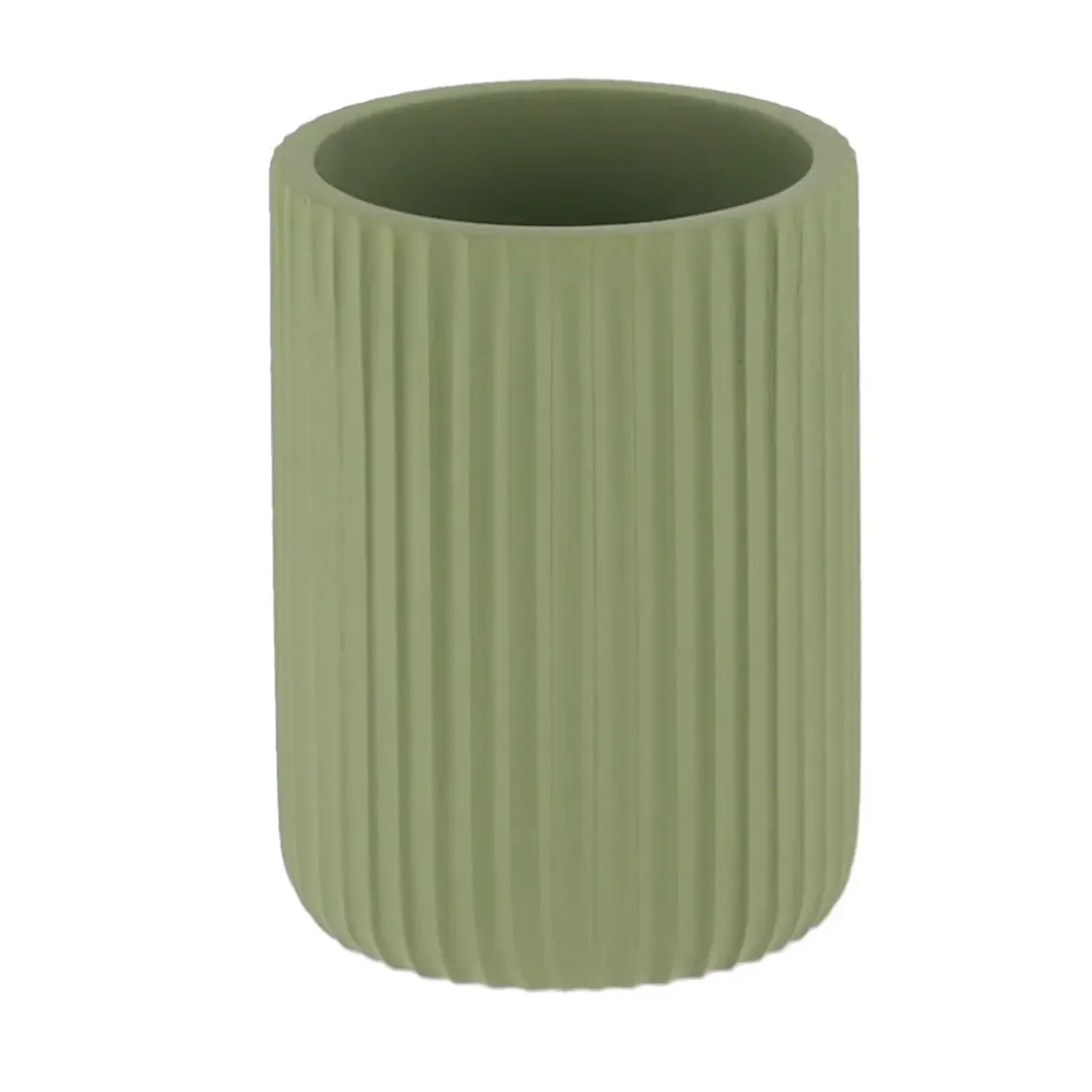 GOBELET STRIE ARRONDI POLYRESINE KAKI