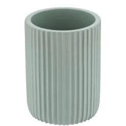 GOBELET STRIE ARRONDI POLYRESINE VERT EUCALYPTUS