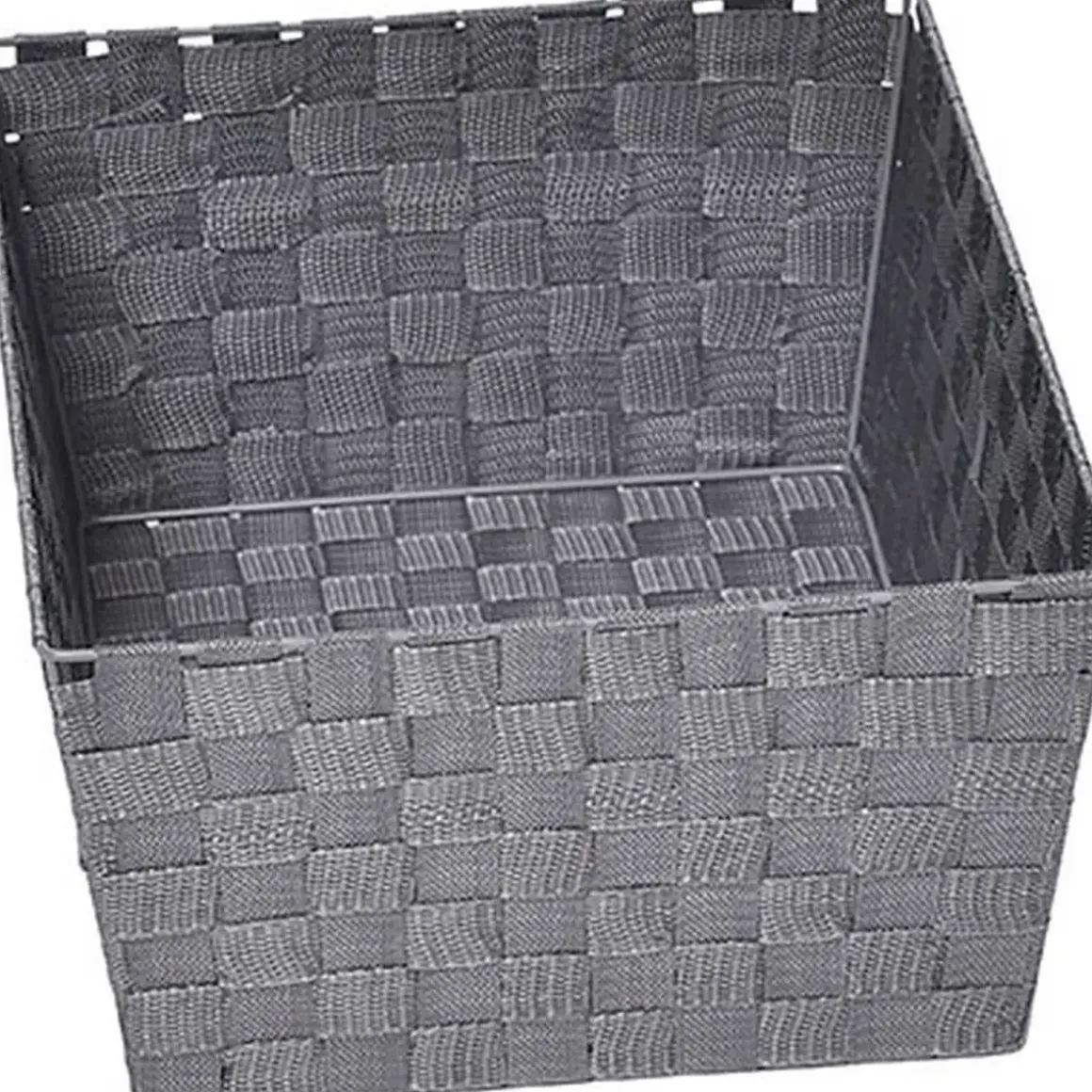 GRANDE PANIERE DRESSING EVASEE EN POLYESTER GRIS