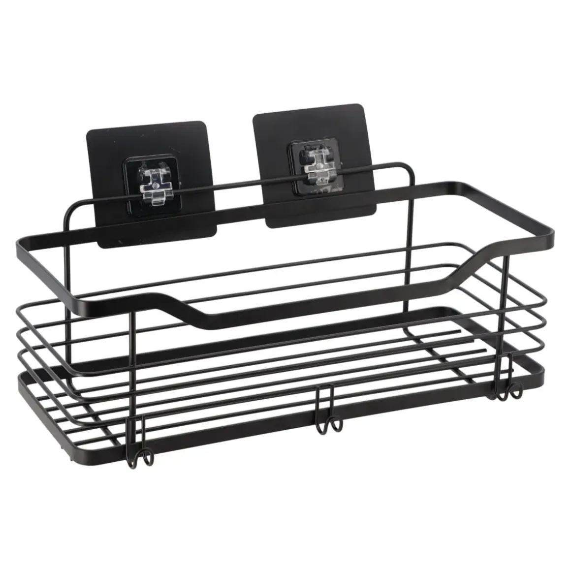 GRAND PANIER RECTANGLE METAL SUR CARTES ADHESIVES NOIR MAT