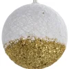 GUIRLANDE BOULES BLANC DORE