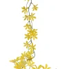 GUIRLANDE DE FLEURS DE VANILLE 30 FLEURS H160CM JAUNE