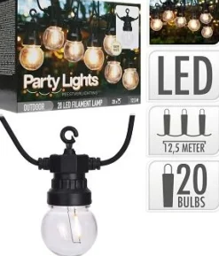 GUIRLANDE EXTERIEURE LED 20 AMPOULES L.12.5M