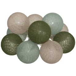 GUIRLANDE LED PILE 10 BOULES ARMY D.6CM