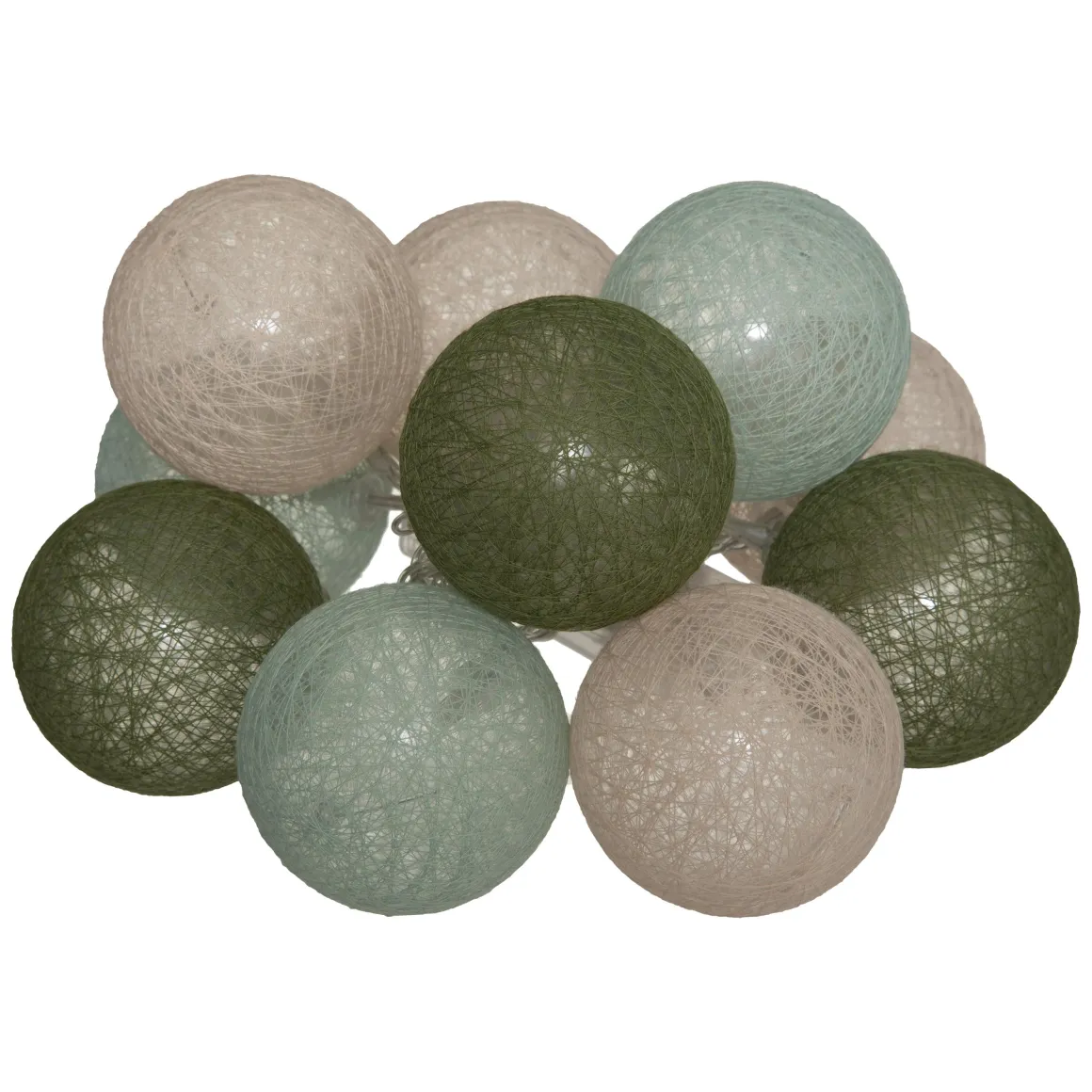 GUIRLANDE LED PILE 10 BOULES ARMY D.6CM