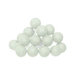 GUIRLANDE LED PILE 16 BOULES CELADON D.3.5CM