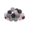 GUIRLANDE LED PILE 16 BOULES PINKY D.3.5CM