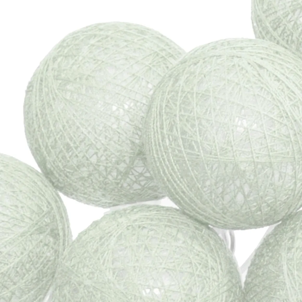 GUIRLANDE LED SECTEUR 20 BOULES CELADON D.6CM